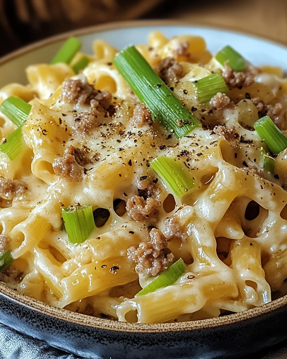 Käse-Lauch Pasta mit Hackfleisch 19 Käse-Lauch