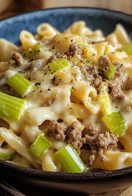 Käse-Lauch Pasta mit Hackfleisch 24 Käse-Lauch Pasta mit Hackfleisch