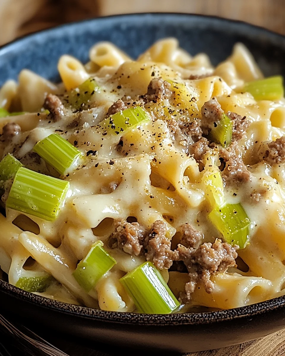 Käse-Lauch Pasta mit Hackfleisch 21 Käse-Lauch Pasta mit Hackfleisch