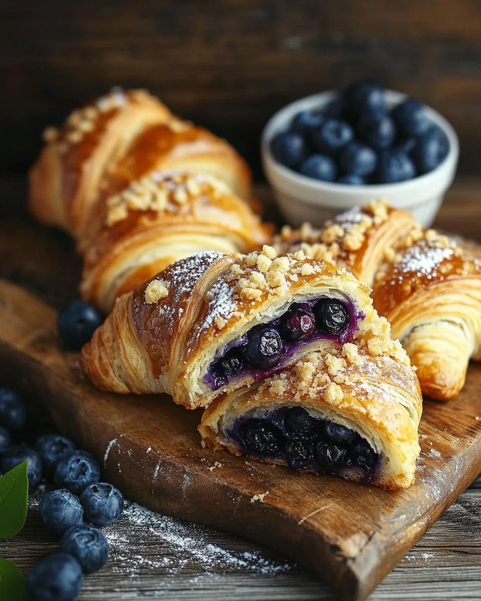 Kartoffelhörnchen mit Blaubeeren & Streuseln