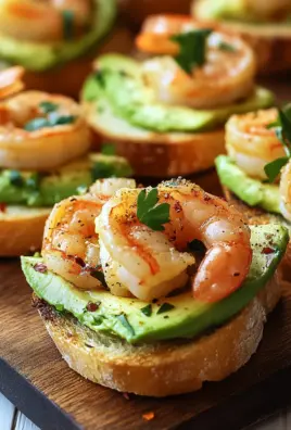Knoblauch-Garnelen-Crostini mit Avocado 26 Knoblauch-Garnelen-Crostini mit Avocado