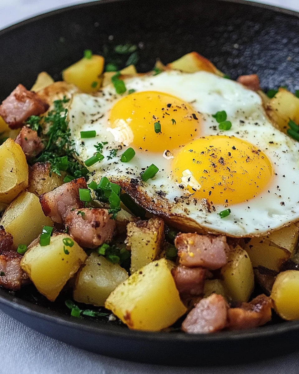 Leberk&auml;se-Kartoffel-Pfanne mit Spiegelei von FrlM