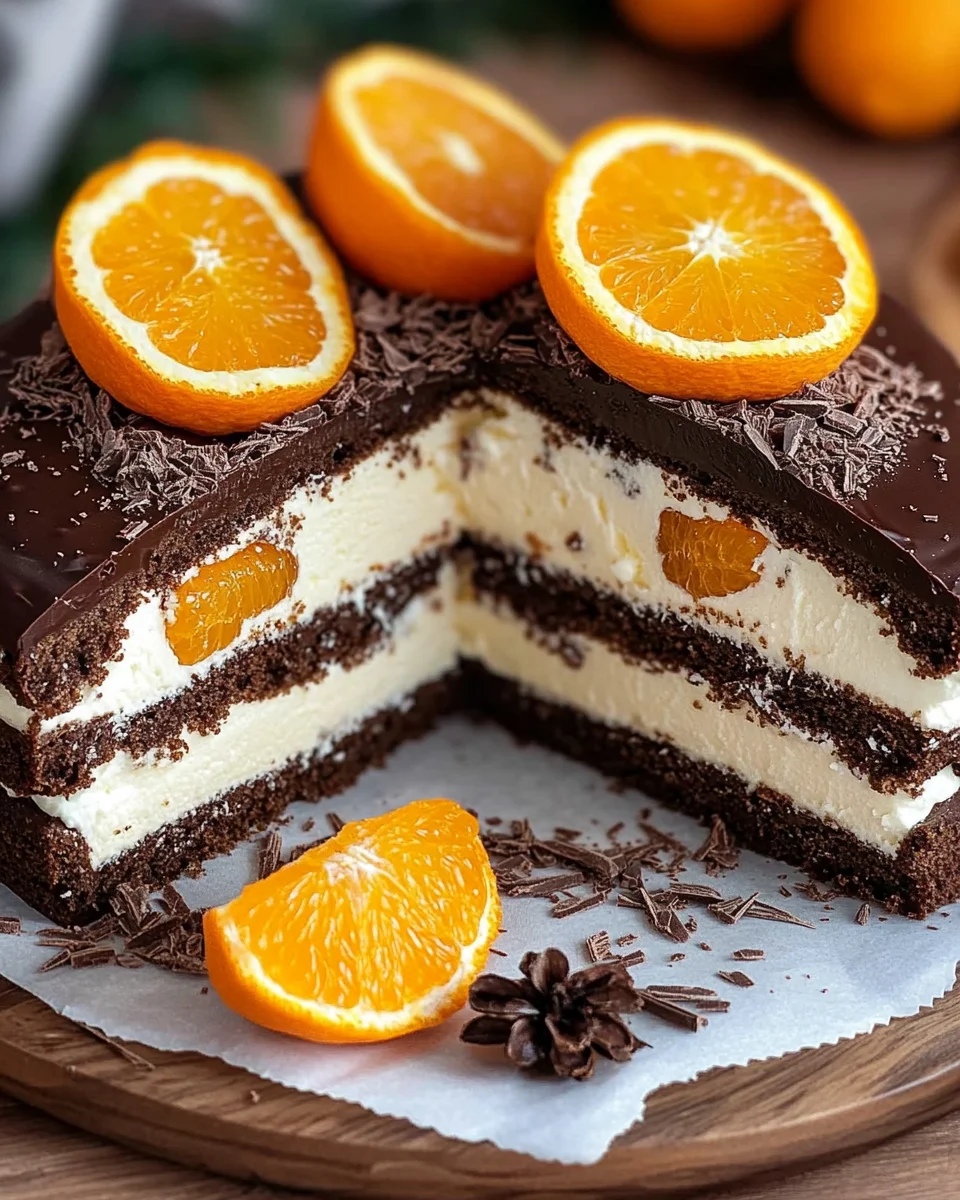 Lebkuchen-Torte mit Paradiescreme und Mandarinen 23 Lebkuchen-Torte