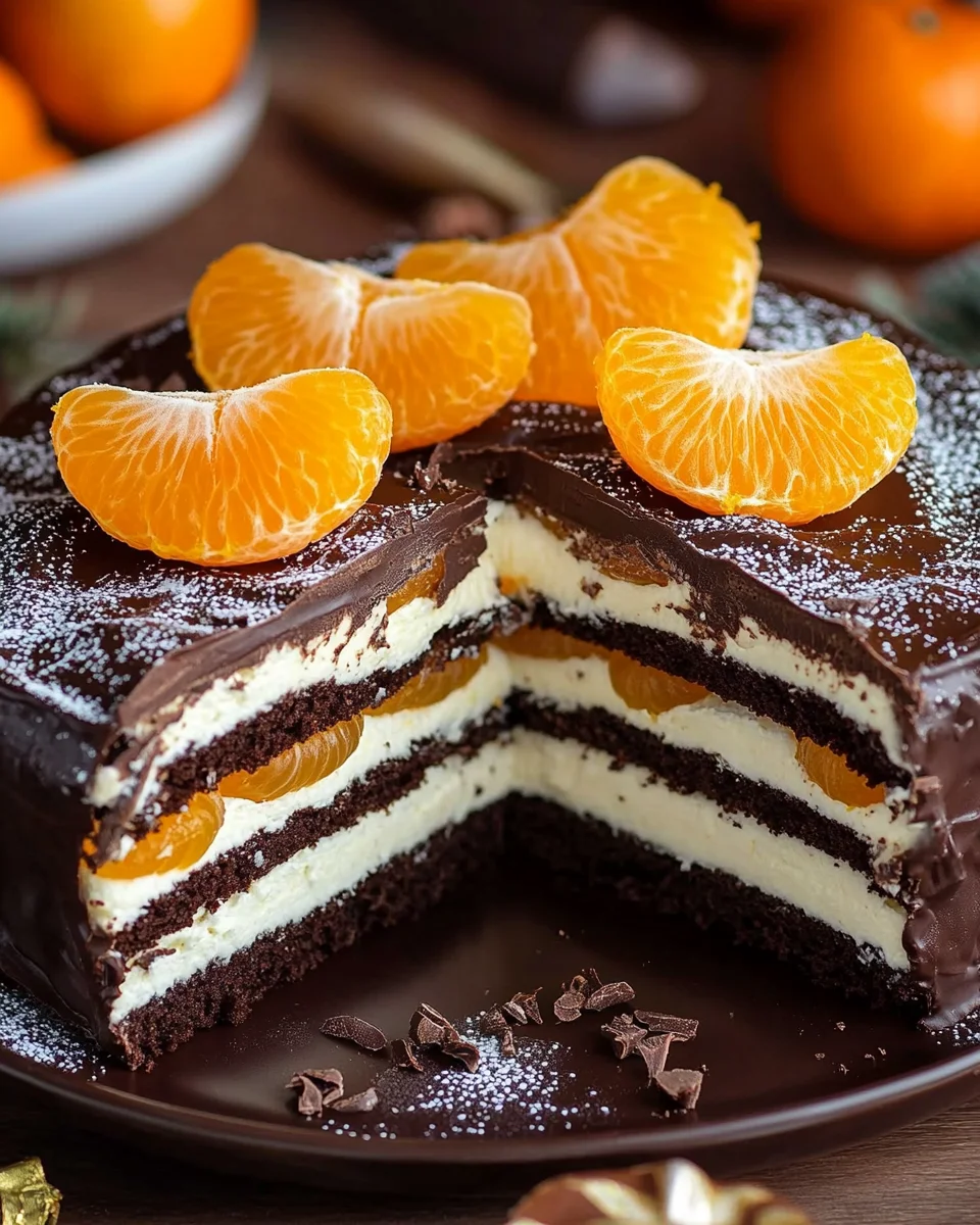 Lebkuchen-Torte mit Paradiescreme und Mandarinen 25 Lebkuchen-Torte mit Paradiescreme und Mandarinen