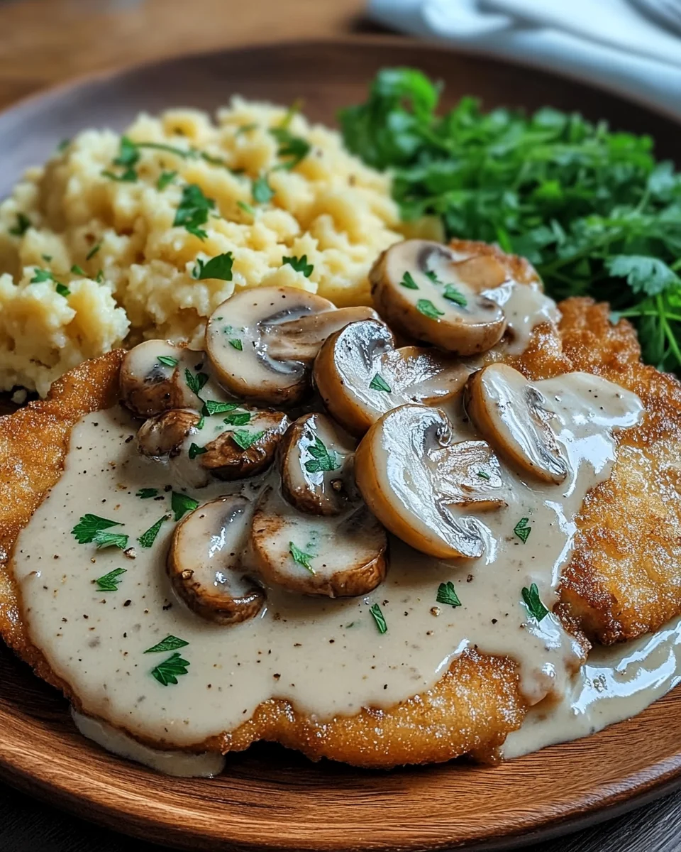 Homepage 5 Naturschnitzel in Champignonrahmsauce