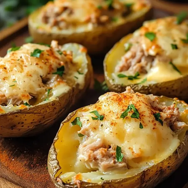 Ofenkartoffeln mit Thunfisch und Käse