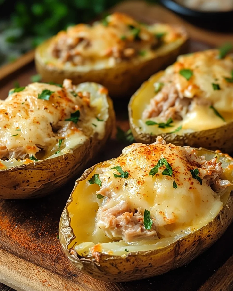 Ofenkartoffeln mit Thunfisch und Käse