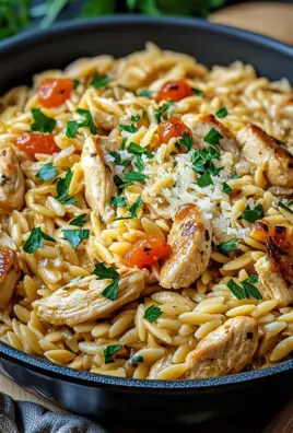 One Pot Orzo Pasta mit Hähnchen