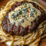 Pikantes Steak Gorgonzola Alfredo mit cremiger Parmesan-So&szlig;e