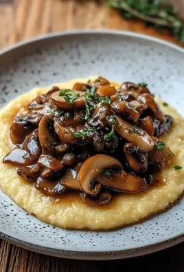 Pilzragout auf Parmesan-Polenta