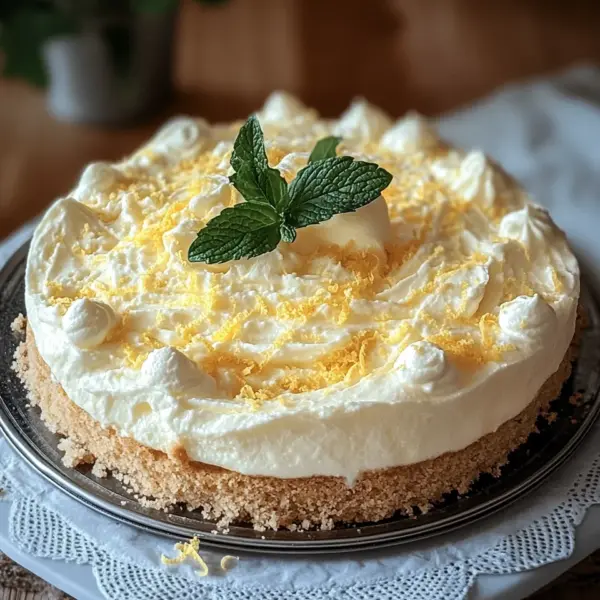 Quark-Schneekuchen mit Vanillepudding