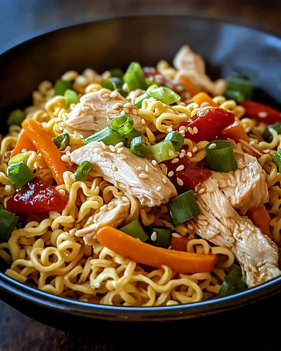 Ramen-Chinesischer Hähnchensalat