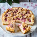 Rhabarber-Cheesecake mit Streuseln
