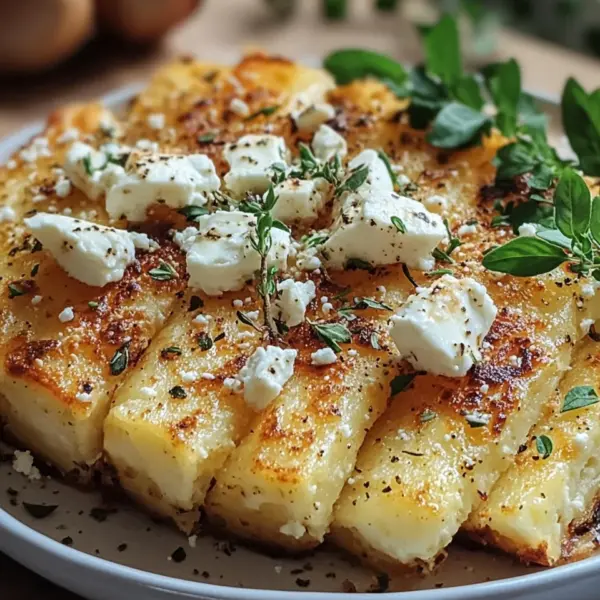 Röstiecken mit Feta überbacken