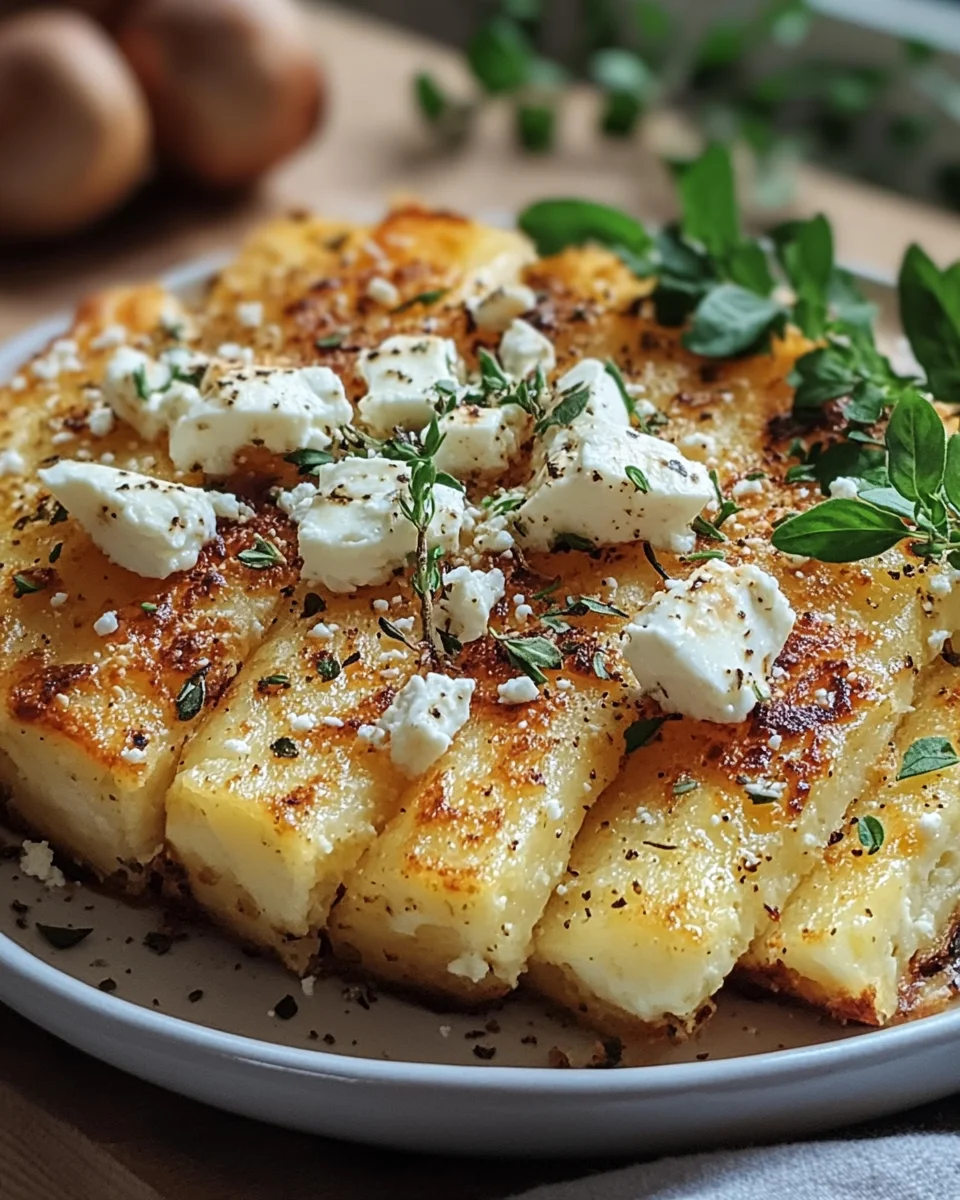 Röstiecken mit Feta überbacken