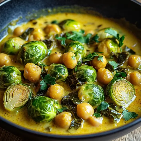 Rosenkohl-Curry mit Kichererbsen