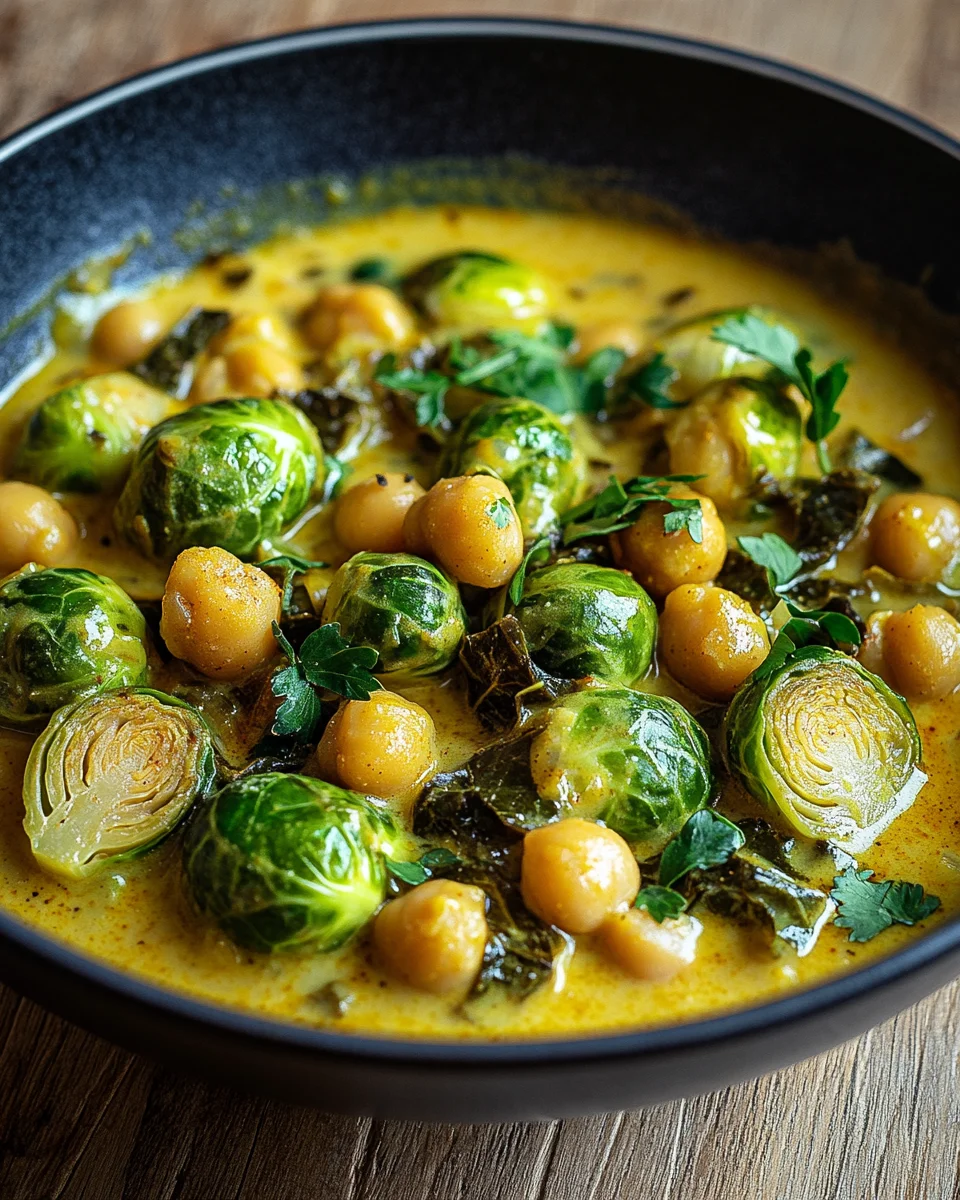 Rosenkohl-Curry mit Kichererbsen