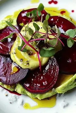 Rote Bete Carpaccio auf Avocadocreme 24 Rote Bete Carpaccio auf Avocadocreme