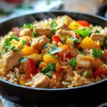 Schnelle Reispfanne mit H&uuml;hnchen