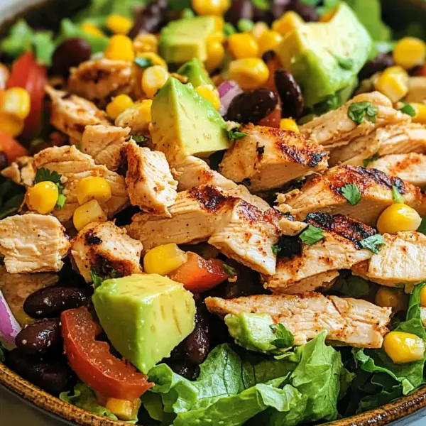 Schneller Southwest-Hähnchensalat