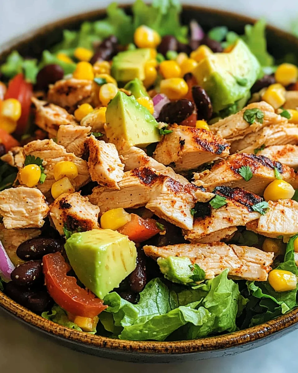Schneller Southwest-Hähnchensalat