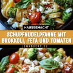 Schupfnudelpfanne mit Brokkoli, Feta und Tomaten 17 Pinterest Hidden Image