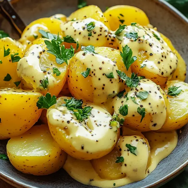 Senfsauce mit Salzkartoffeln