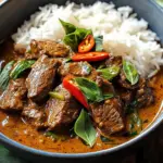 Thail&auml;ndisches Rindfleisch mit roter Curryso&szlig;e