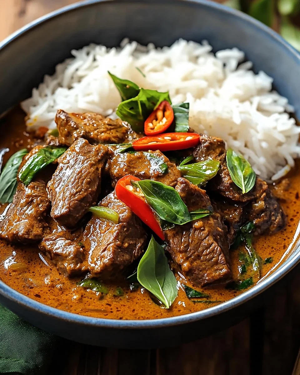Thailändisches Rindfleisch mit roter Currysoße 28 Thailändisches Rindfleisch mit roter Currysoße