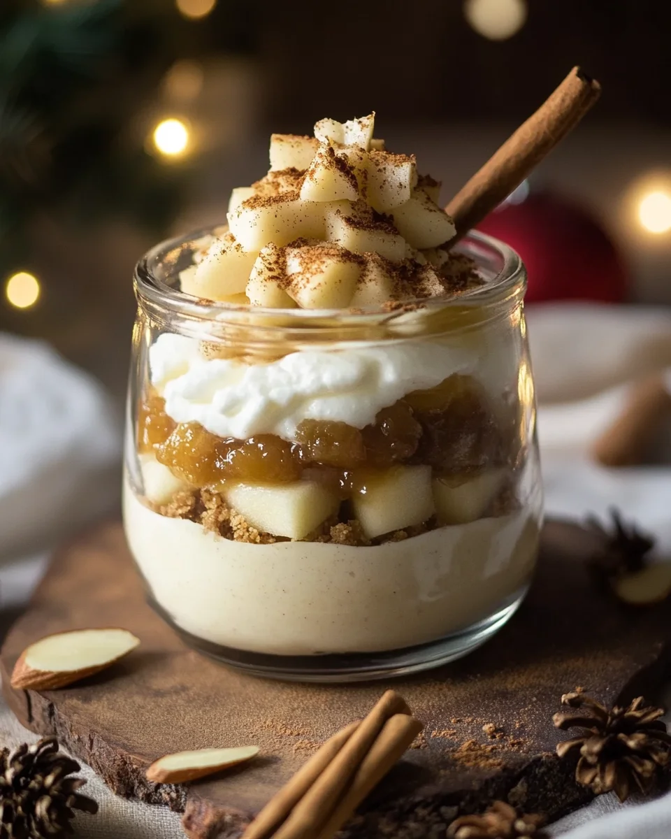 Winterliche Spekulatius-Creme mit Bratapfelkompott