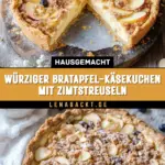 Würziger Bratapfel-Käsekuchen mit Zimtstreuseln 17 Pinterest Hidden Image