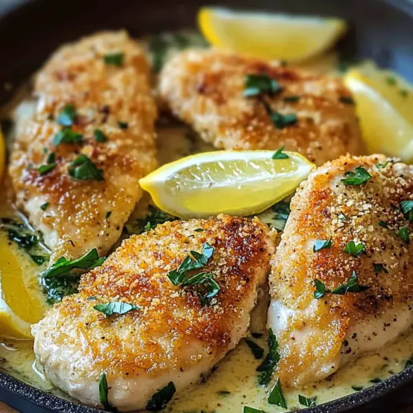 Zitronen Parmesan Pfannenhähnchen