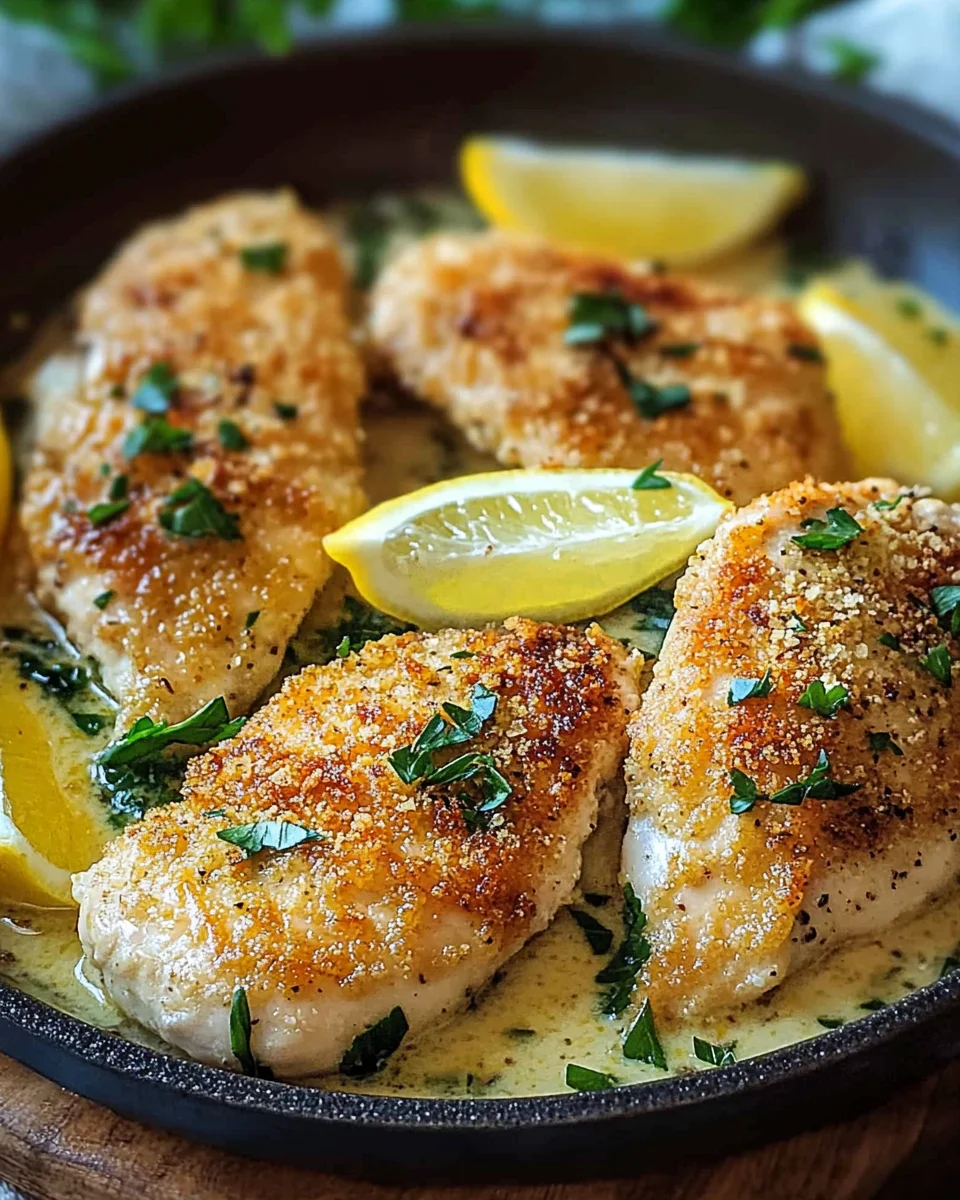 Zitronen Parmesan Pfannenh&auml;hnchen