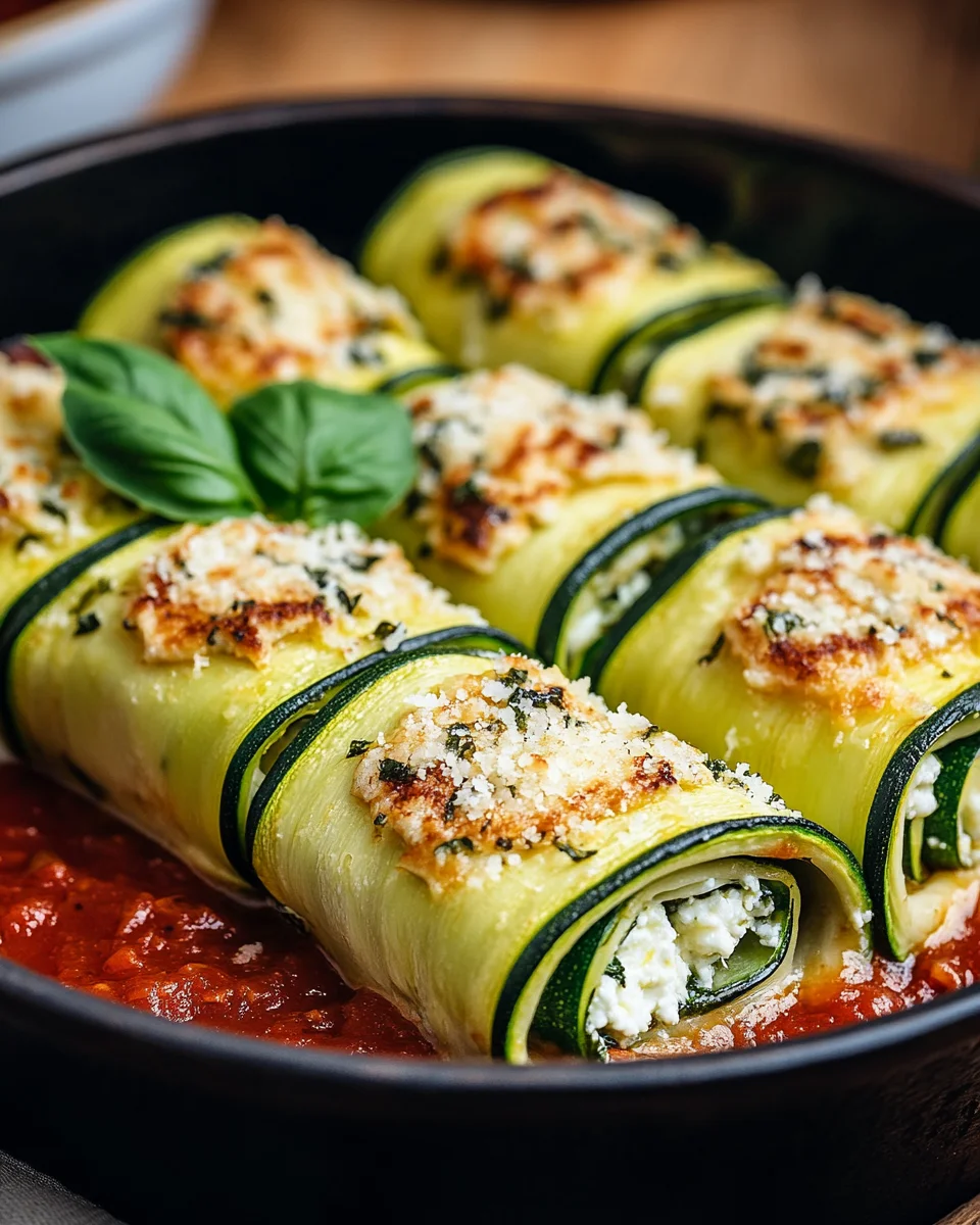 Zucchini-Cannelloni mit Ricotta-Spinat-Füllung 18 Zucchini-Cannelloni