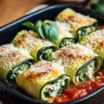 Zucchini-Cannelloni mit Ricotta-Spinat-F&uuml;llung