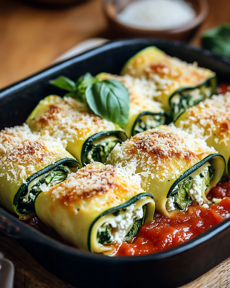 Zucchini-Cannelloni mit Ricotta-Spinat-Füllung 20 Zucchini-Cannelloni mit Ricotta-Spinat-Füllung