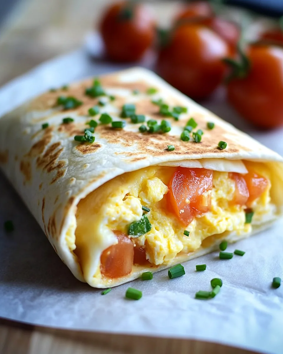 Frühstückswrap mit Ei, Käse und Tomaten 19 Frühstückswrap