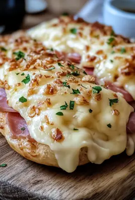 Handbrot mit Schinken und Käse