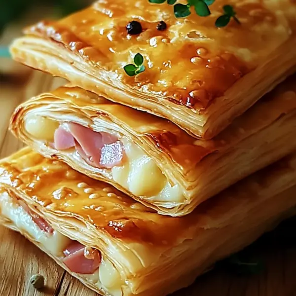 Knusprige Blätterteig-Schinken-Käse