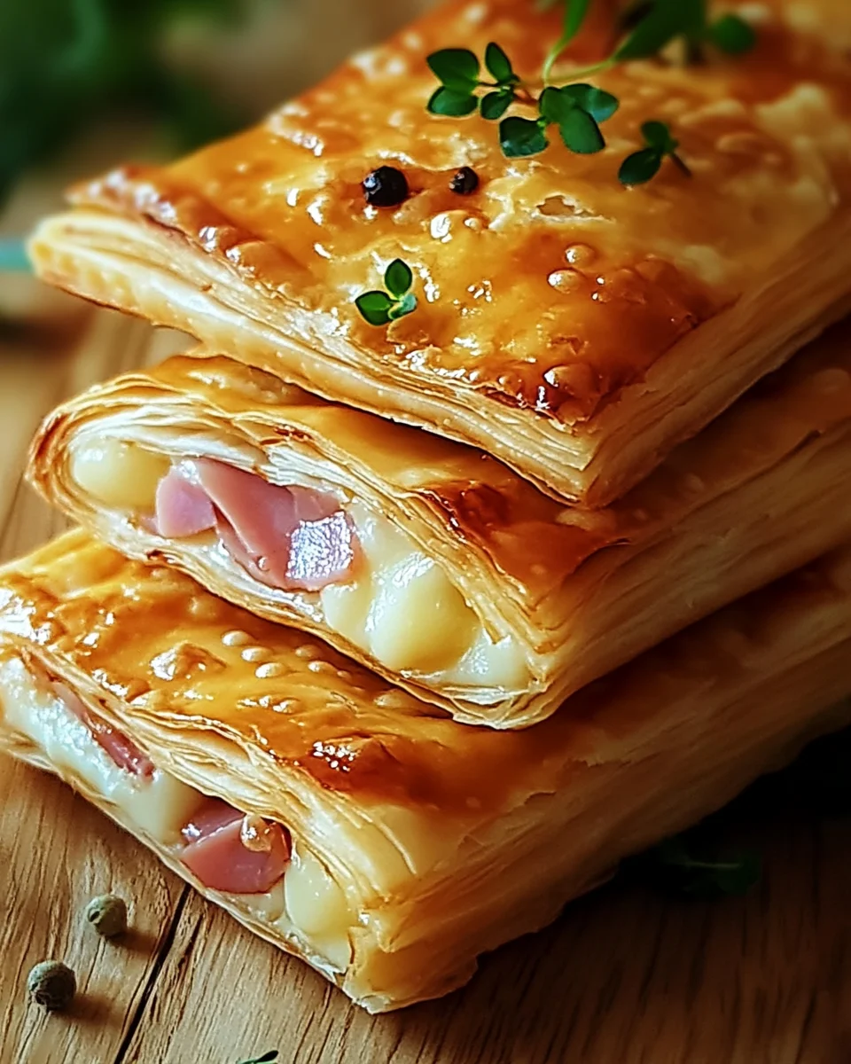 Knusprige Blätterteig-Schinken-Käse