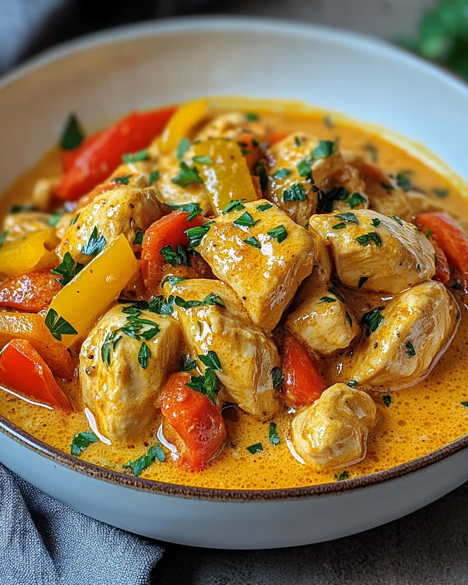 Paprika-Sahne-Hähnchen 22 Paprika-Sahne-Hähnchen