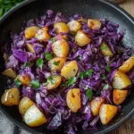 Rotkohl Pfanne mit Kartoffeln