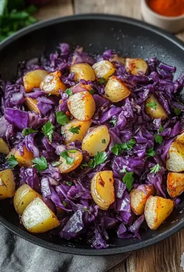 Rotkohl Pfanne mit Kartoffeln