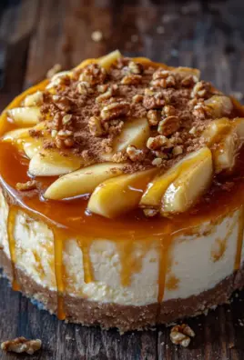 Apfel-Cheesecake mit Walnuss-Streuseln und Karamellsauce 28 Apfel-Cheesecake mit Walnuss-Streuseln und Karamellsauce