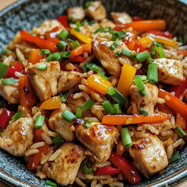 Bratreis mit Hähnchen