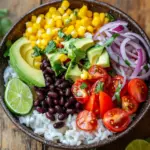 Bunte Burrito-Bowl