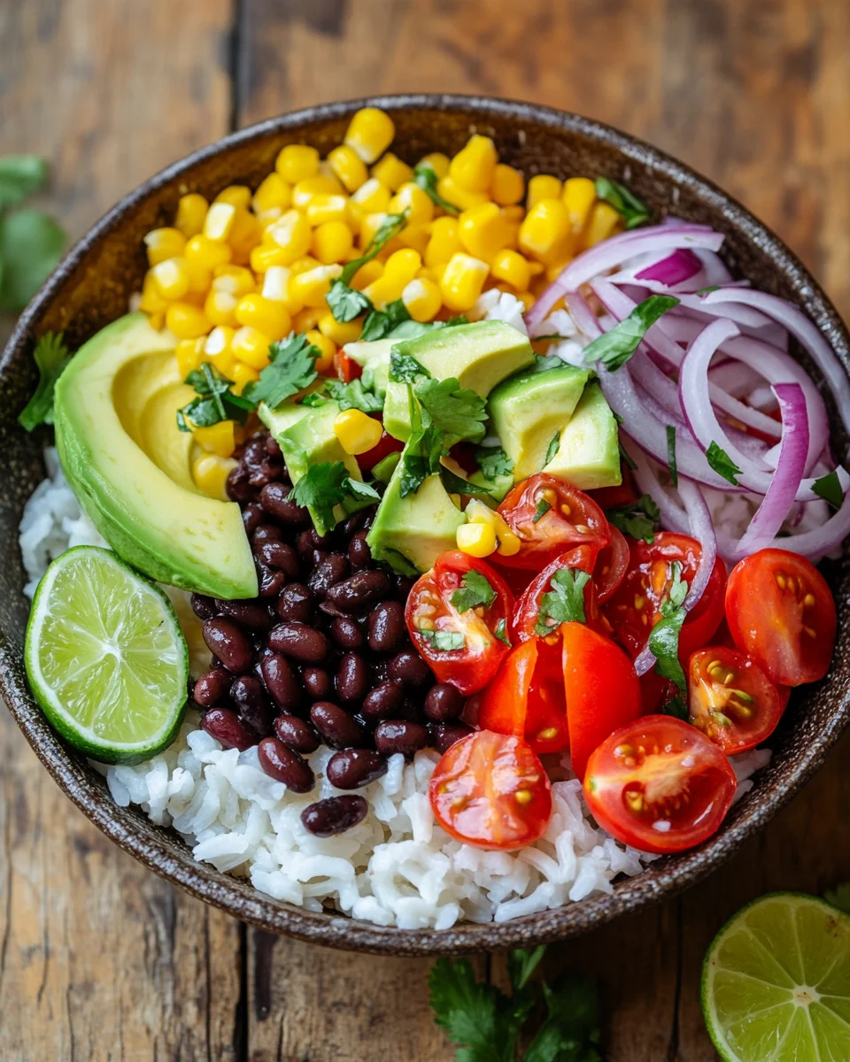 Bunte Burrito-Bowl