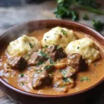 Butterzartes Rahmgulasch mit Serviettenkn&ouml;del