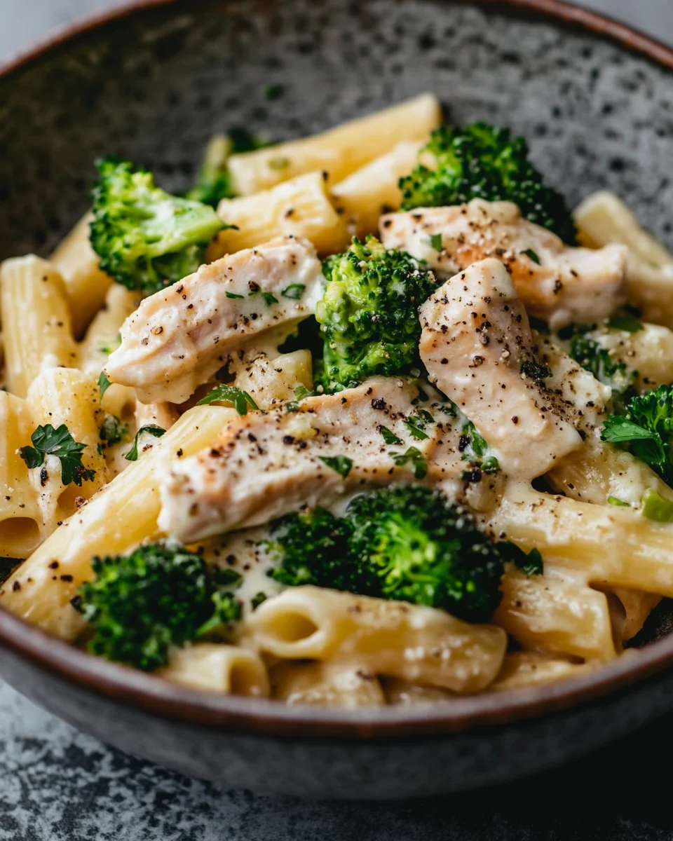 cremige Hähnchen-Brokkoli-Pasta 18 cremige