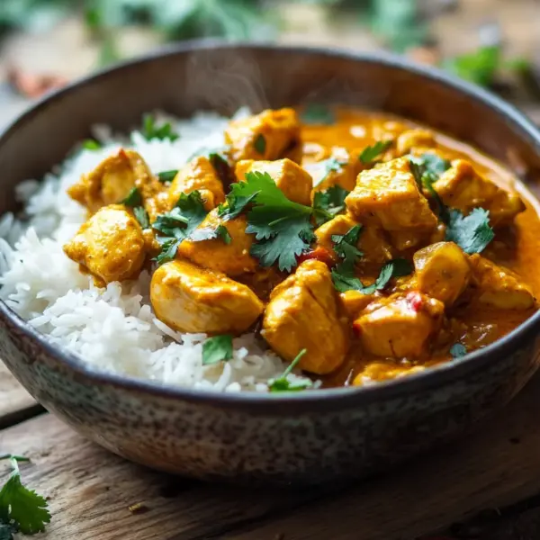 Curry-Geschnetzeltes mit Reis